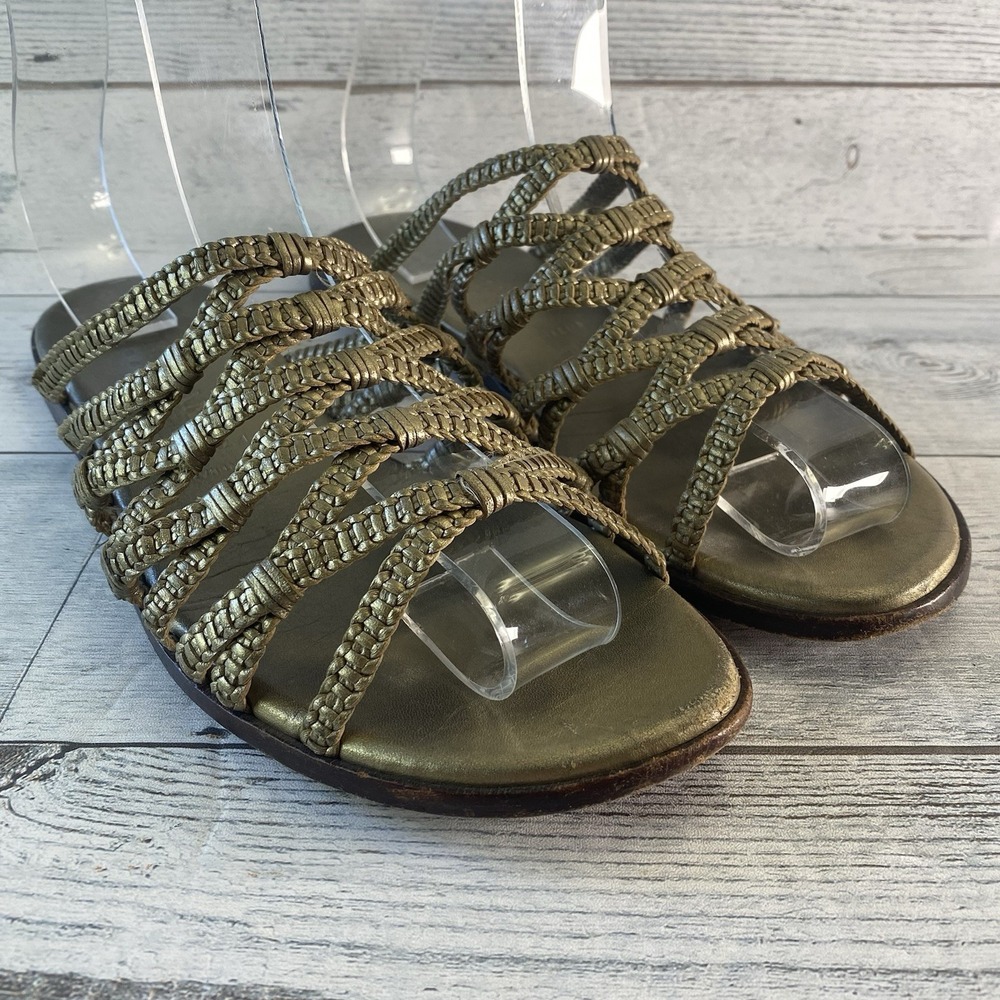 Cole Haan Resort  Shoes‎ Womens 10 B Tan Leather Strappy Fashion Sandals Flats